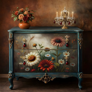 Daisy Garden At Dusk Decoupage Tissue Paper