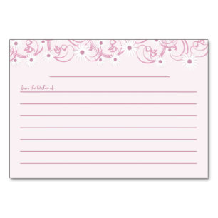 Daisy Garden Pink Recipe Card