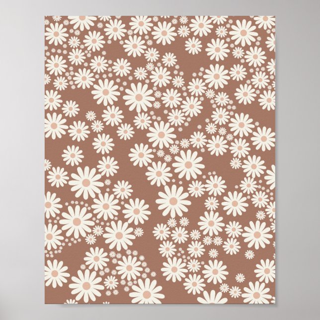 Daisy Garden XII Mocha Mousse Poster (Front)