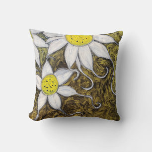 Daisy Girl Throw Pillow