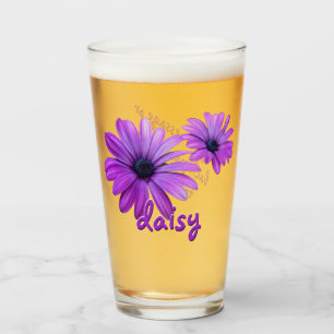 Daisy Glass Personalize Daisies Glasses & Decor