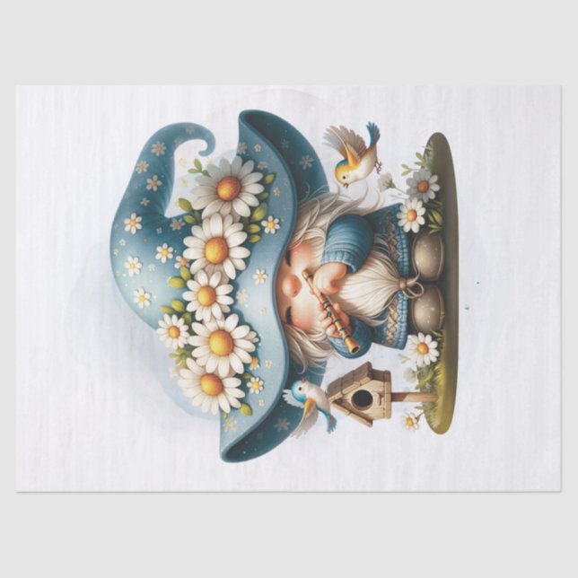 Daisy Gnome Tissue Paper (Front)