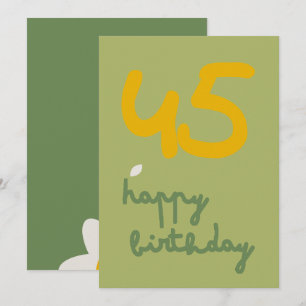 DAISY GREEN - Birthday Floral Invitation Card