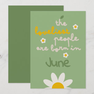 DAISY GREEN - Birthday Floral Invitation Card