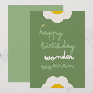 DAISY GREEN - Birthday Floral Invitation Card
