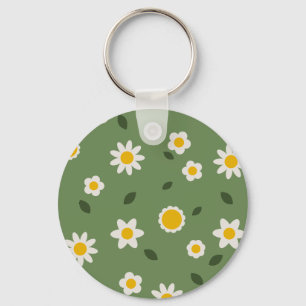DAISY GREEN - Floral Key Ring Mother's Day
