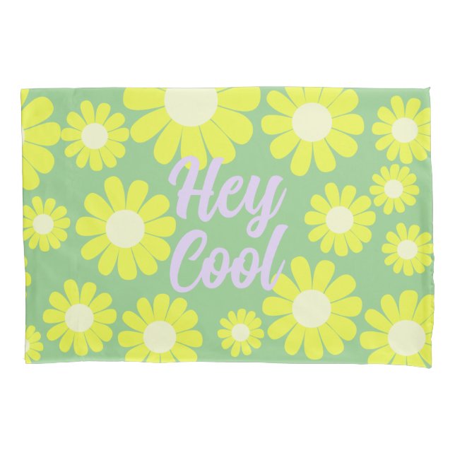 Daisy Green Pillowcase (Front)