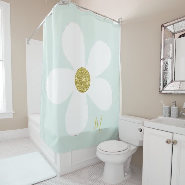 Daisy Green White Simple  Floral Gold Personal (In Situ)