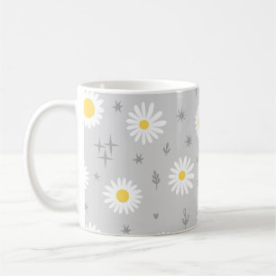 Daisy grey coffee mug