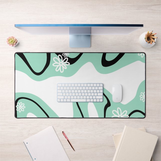 Daisy Groove en vert, noir et blanc (Bureau 1)