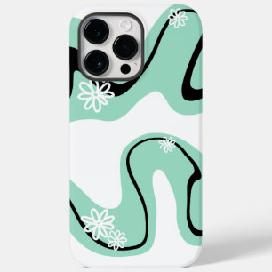 Daisy Groove in Mint Green, Black and White Case-Mate iPhone 14 Pro Max Case