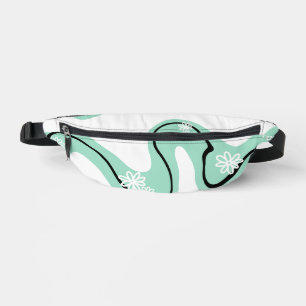 Daisy Groove in Mint Green, Black and White Fanny Pack