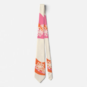 Daisy Groove - Pink, Orange and Cream  Tie