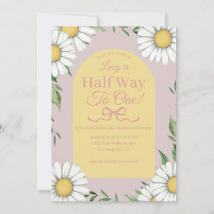 Daisy Half Way to One Invitation