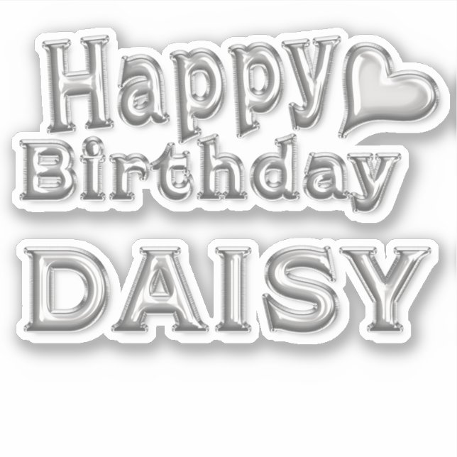 Daisy Happy Birthday Autocollants (Devant)