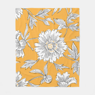 Daisy Heads: Summer Floral Line. Fleece Blanket