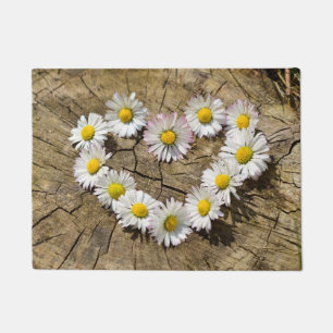 Daisy Heart Door Mat