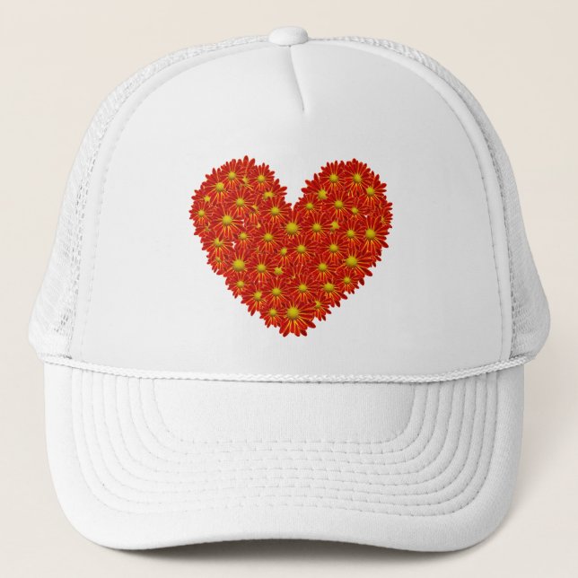 Daisy Heart Trucker Hat (Front)