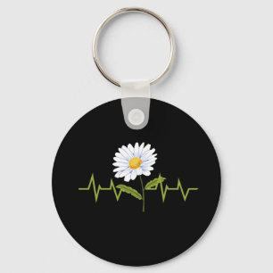 Daisy Heartbeat Keychain