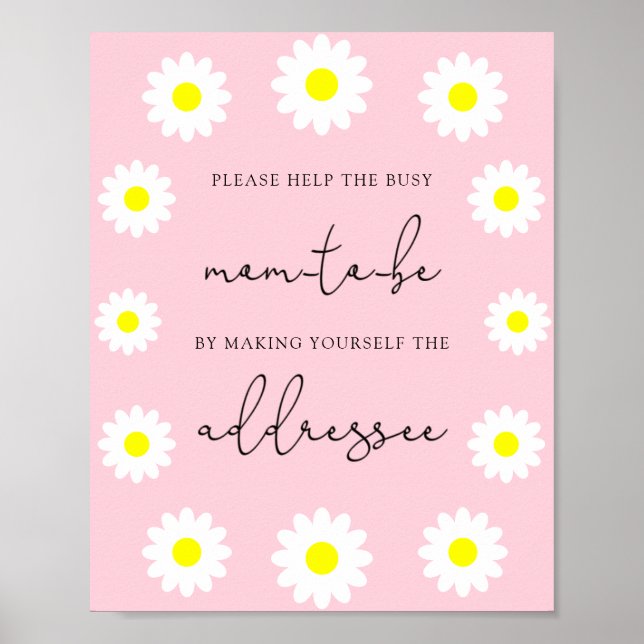 Daisy Help the Busy Mom-to-Be Address an Envelope Poster (Front)