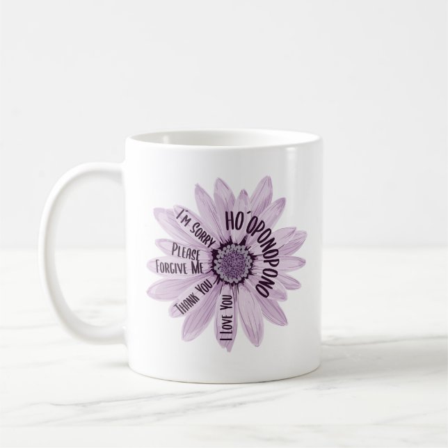 Daisy Ho´oponopono Prayer  Coffee Mug (Left)