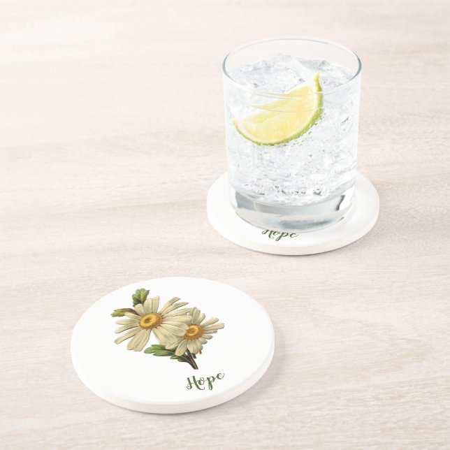 Daisy Hope Inspirational Coaster (Side)