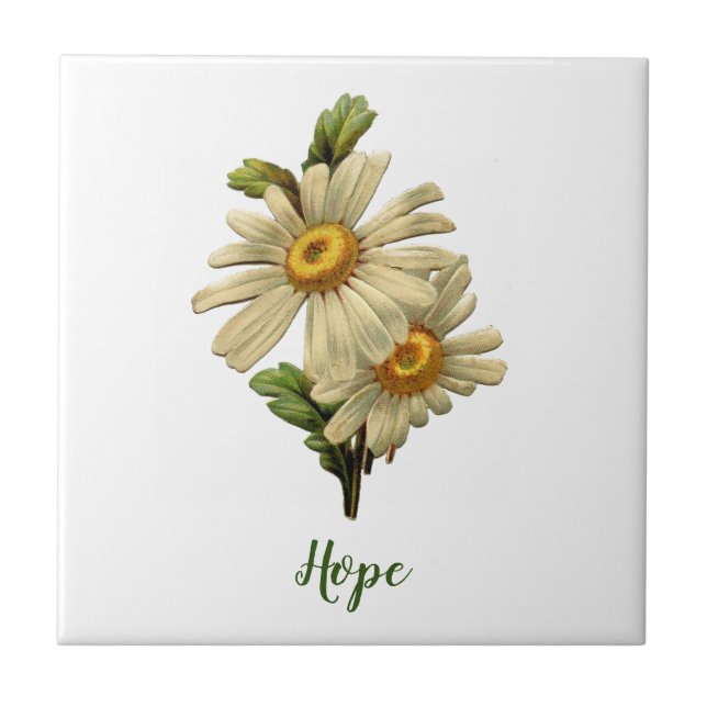 Daisy Hope Inspirational Tile (Front)