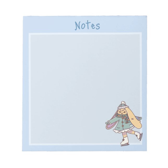 Daisy Ice Skating Notepad (Front)