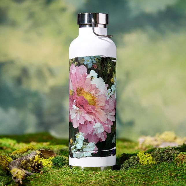 Daisy in Pink Water Bottle (Outdoor)