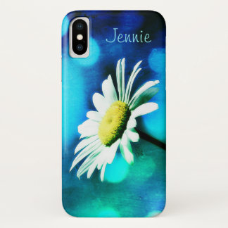 Daisy in Turquoise *Personalize* iPhone X Case