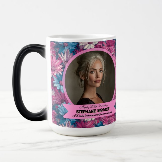 Daisy Inspired Surprise Birthday Party Magic Mug (Left)