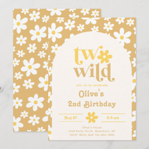 Daisy Invitation du 2e anniversaire   Deux sauvage