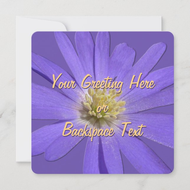 Daisy Invitations Custom Purple Daisy  RSVP Card (Front)