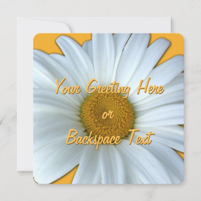 Daisy Invitations Personalized Daisy  RSVP Card (Front)