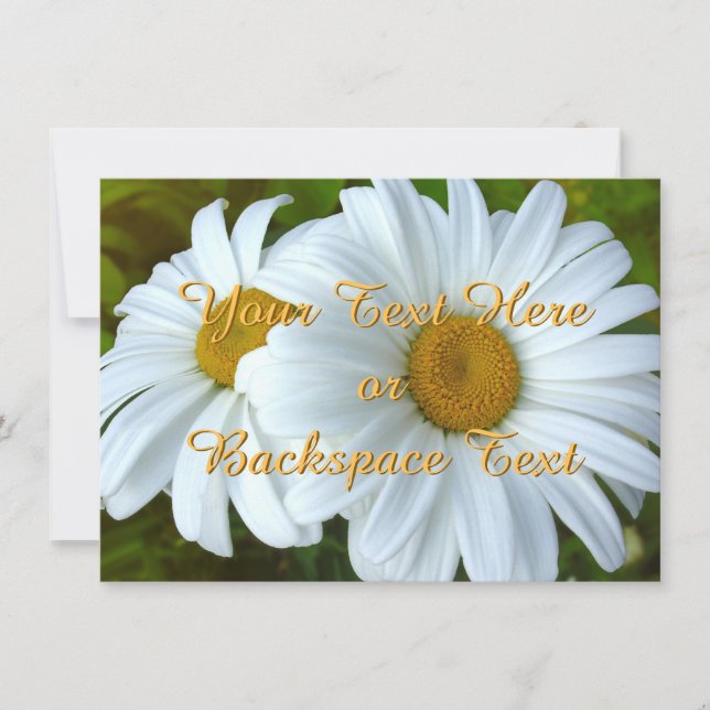 Daisy Invitations Personalized Daisy  RSVP Card (Front)