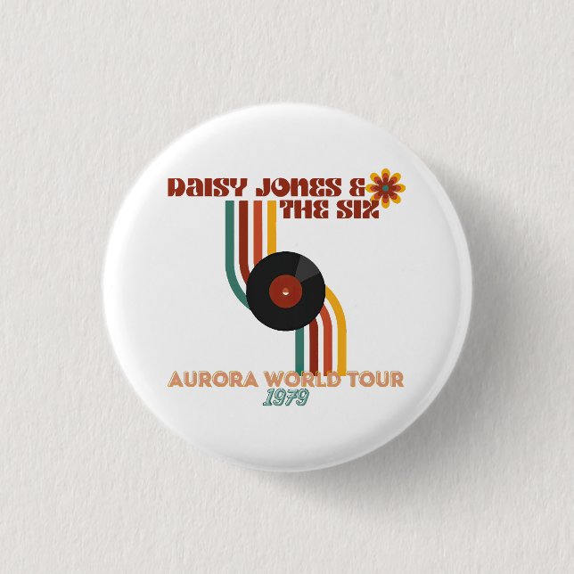 Daisy Jones The Six  1 Inch Round Button (Front)