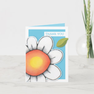 Daisy Joy blue Thank You Note Card
