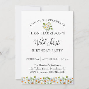 Daisy Kids Birthday Party Invitation