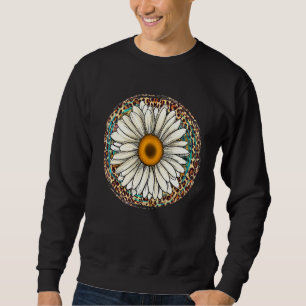 Daisy Leopard Flower Western Southern Hippy Boho G Sweatshirt