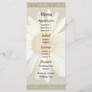 Daisy Looking Up Wedding Menu