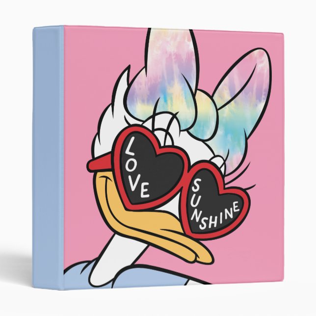 Daisy "Love Sunshine" Retro Sunglasses Graphic Binder (Front/Spine)