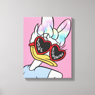 Daisy "Love Sunshine" Retro Sunglasses Graphic Canvas Print
