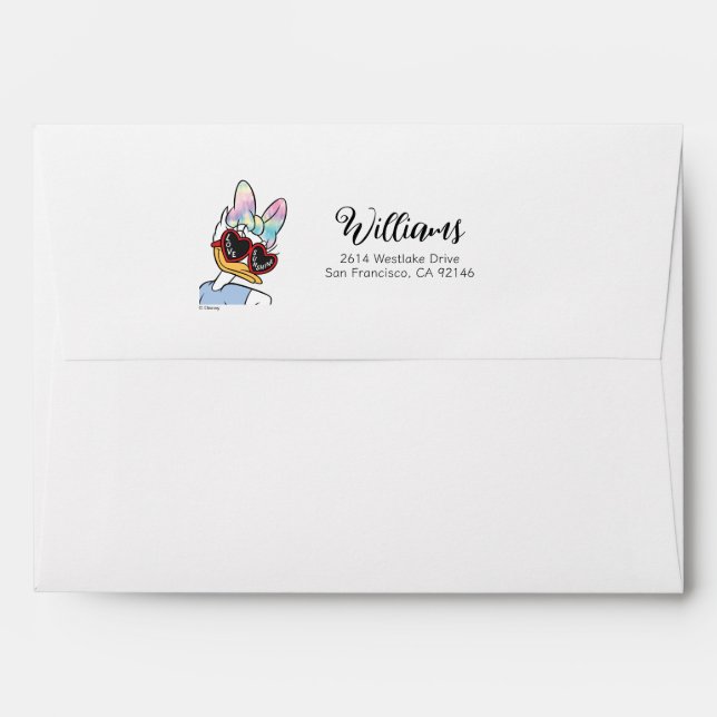 Daisy "Love Sunshine" Retro Sunglasses Graphic Envelope (Back (Top Flap))
