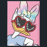 Daisy "Love Sunshine" Retro Sunglasses Graphic Magnet<br><div class="desc">Soak up the good vibes with this ultra-dreamy and chic Daisy character design! Perfectly capturing the essence of a sun-drenched afternoon, this graphic features a stylish Daisy Duck sporting a stunning pastel tie-dye bow in soft shades of rainbow watercolor. The focal point of this artwork is a pair of iconic...</div>