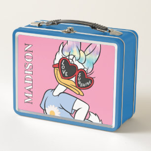 Daisy "Love Sunshine" Retro Sunglasses Graphic Metal Lunch Box