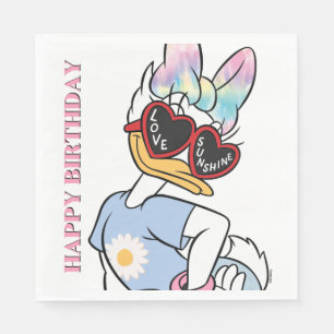 Daisy "Love Sunshine" Retro Sunglasses Graphic Napkin