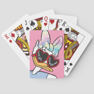 Daisy "Love Sunshine" Retro Sunglasses Graphic Playing Cards