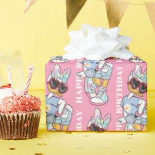 Daisy "Love Sunshine" Retro Sunglasses Graphic Wrapping Paper