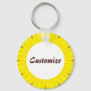 Daisy Mandala Template 01 Keychain