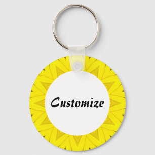 Daisy Mandala Template 02 Keychain
